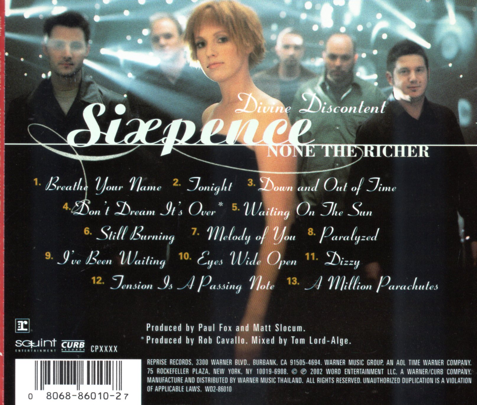 CD,Sixpence None the Richer - Divine Discontent (2002)(Thai)