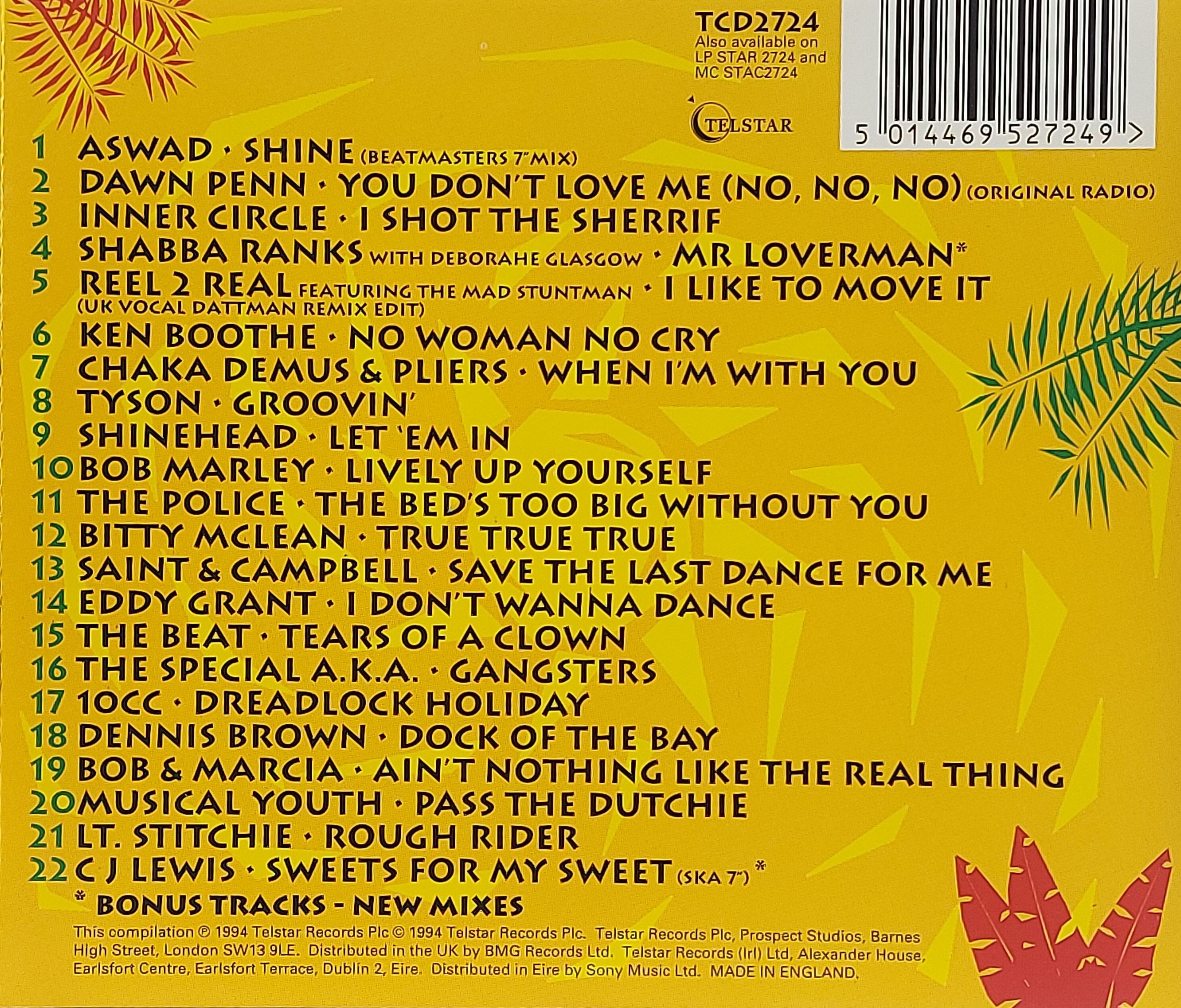 Used CD,100% Reggae 3 (A+)(Various Artists) (1994) (England)