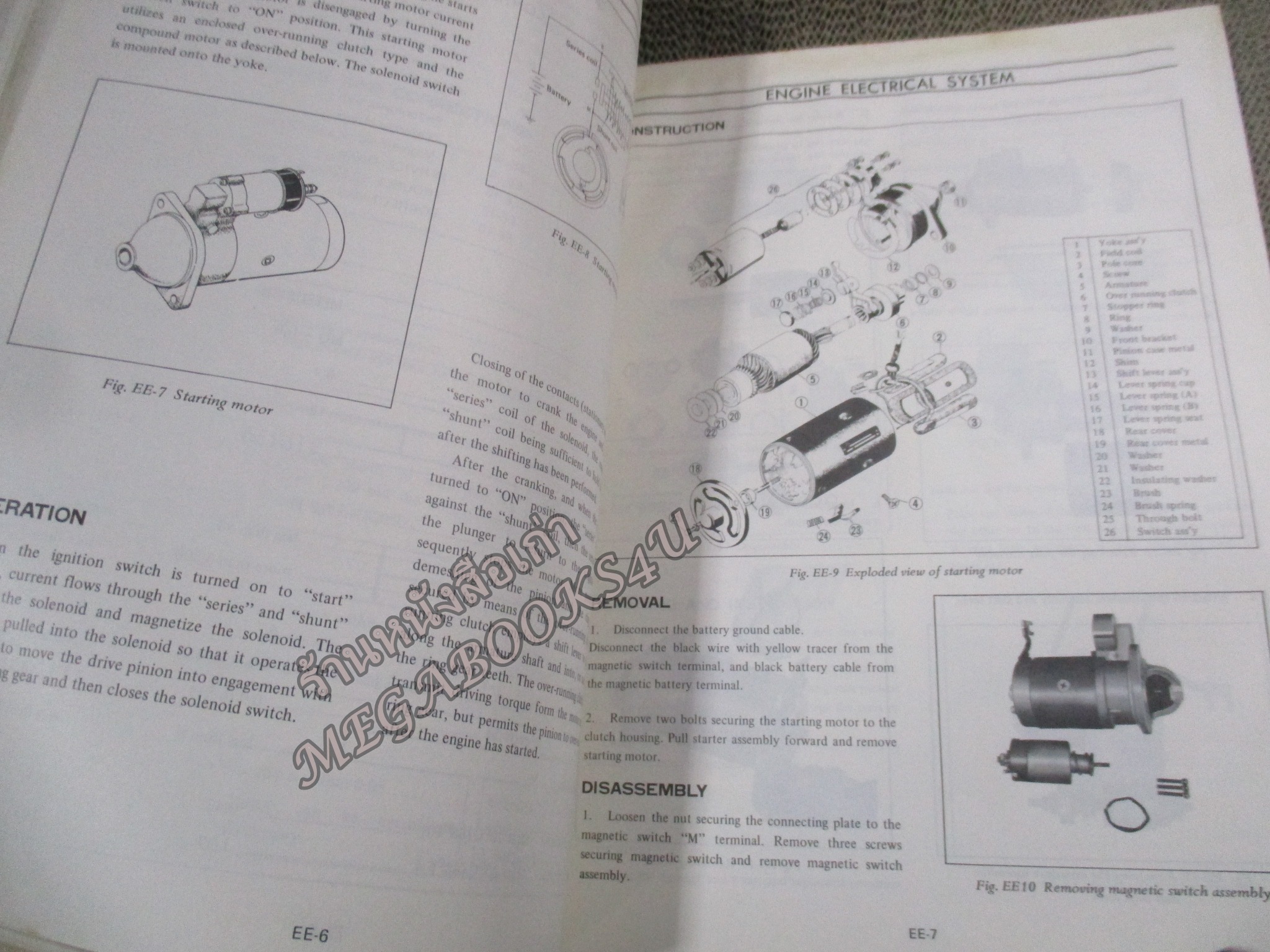 คู่มือซ่อมรถนิสสัน รถดัทสัน SERVICE MANUAL model G15 & G18 SERIES ENGINE / NISSAN MOTOR. / ตำหนิ ตัวหนังสือมีเจาะรูไว้ใส่แฟ้ม