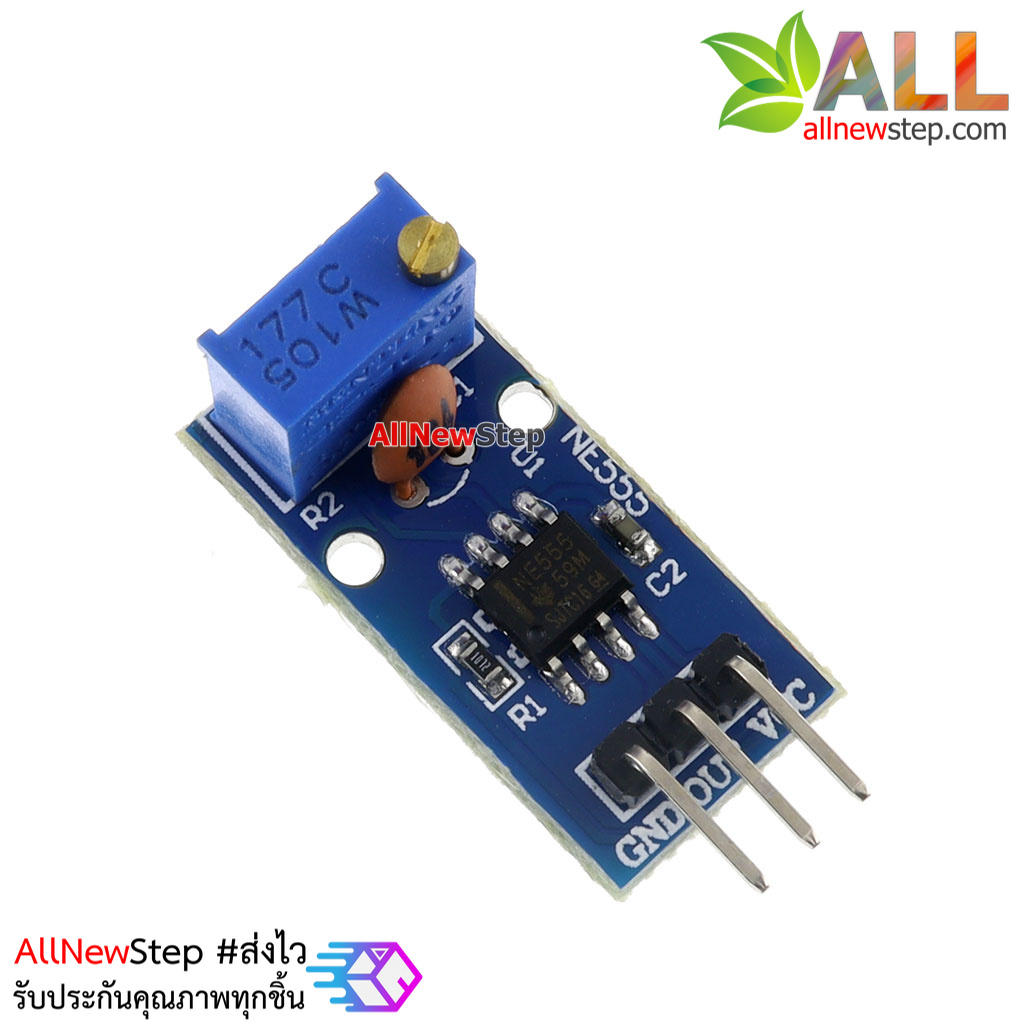 NE555 frequency adjustable pulse generator module