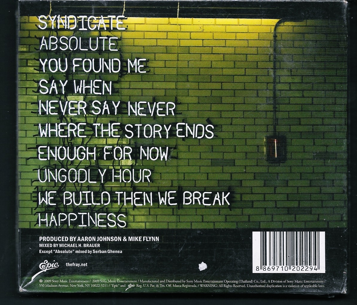 CD,The Fray - The Fray (2009)(Thai)