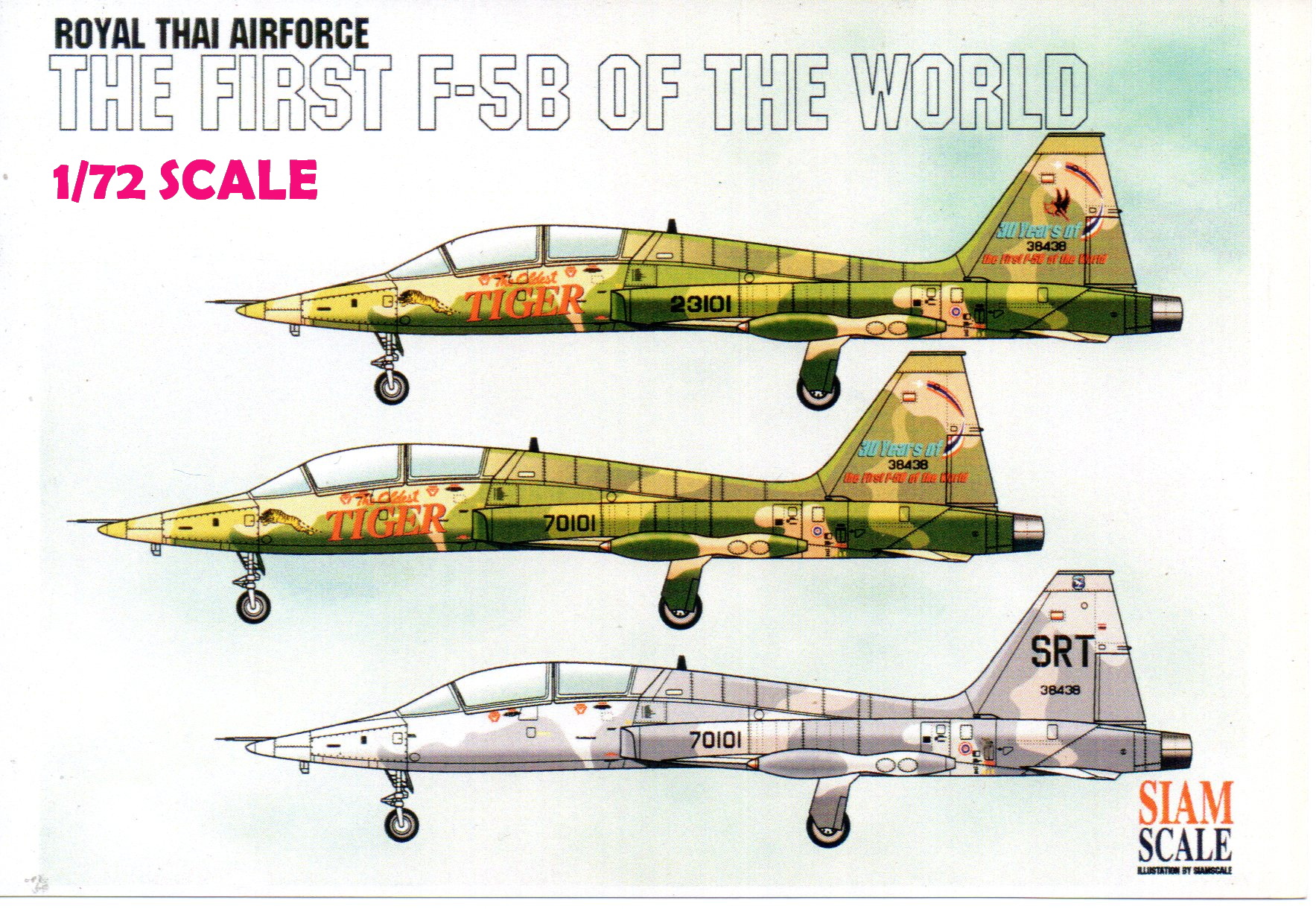 DECAL 1/72 THE FIRST F-5B OF THE WORLD ROYAL THAI AIR FORCE