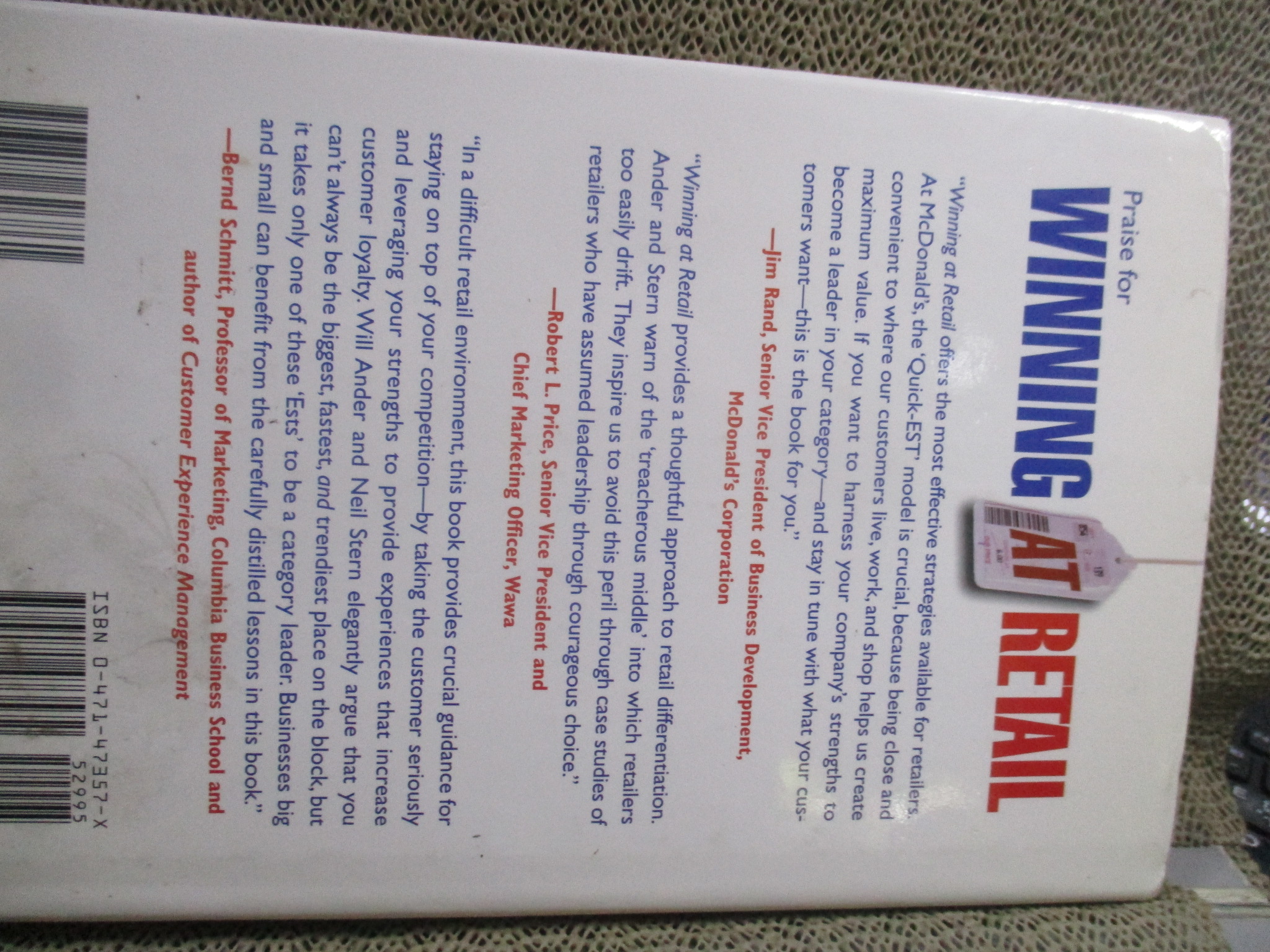Winning At Retail: Developing a Sustained Model for Retail Success by Ander, Willard N.; Stern, Neil Z / การตลาด , การค้าปลีก