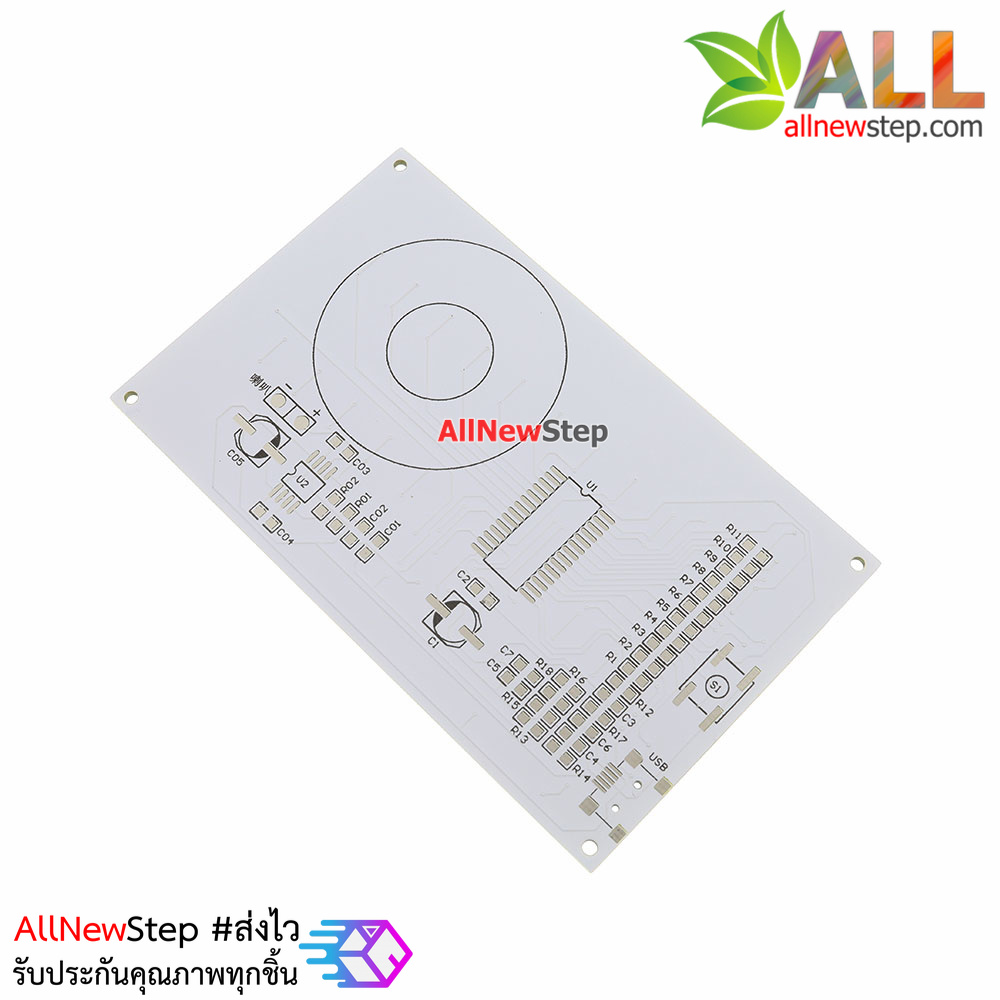 ชุดคิทวงจรไฟวิ่งตามความถี่เสียง LED light music spectrum display พร้อมกล่องเคส