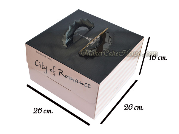 กล่องใส่เค้กสีชมพูหวาน ขนาด 3 ปอนด์