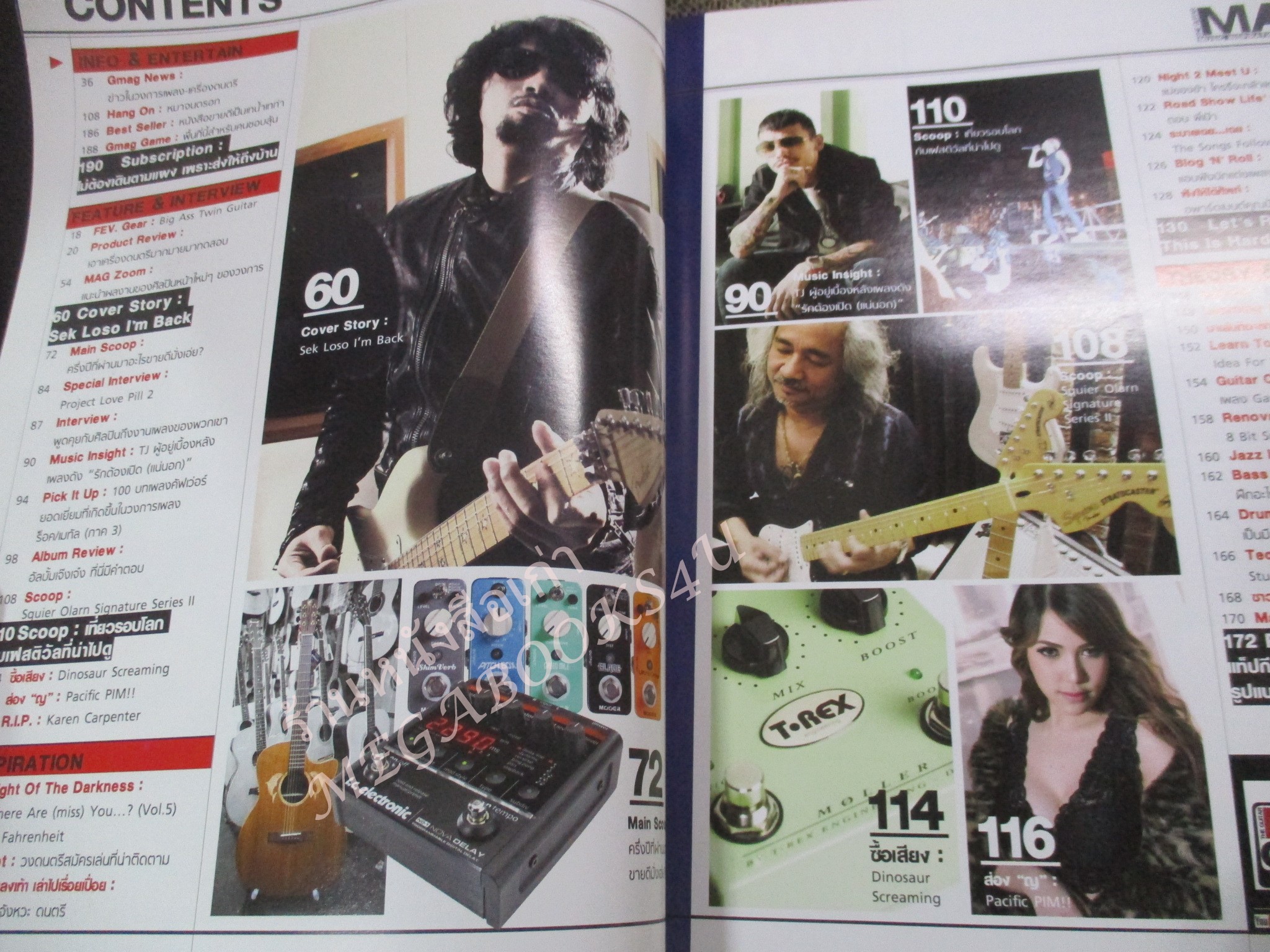 นิตยสารTHE GUITAR MAG เดอะ กีต้าร์แม็ค Vol.44 No.473 ปี2013 ปก เสก โลโซ