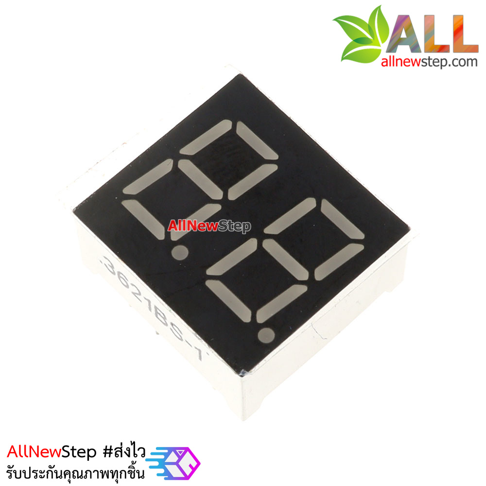 7 Segment 0.36 นิ้ว Common Anode 2 digit Red ไฟ 7 segment 0.36 2 หลัก สีแดงแบบไฟบวกร่วม 3621B 3261B SM4103620DW