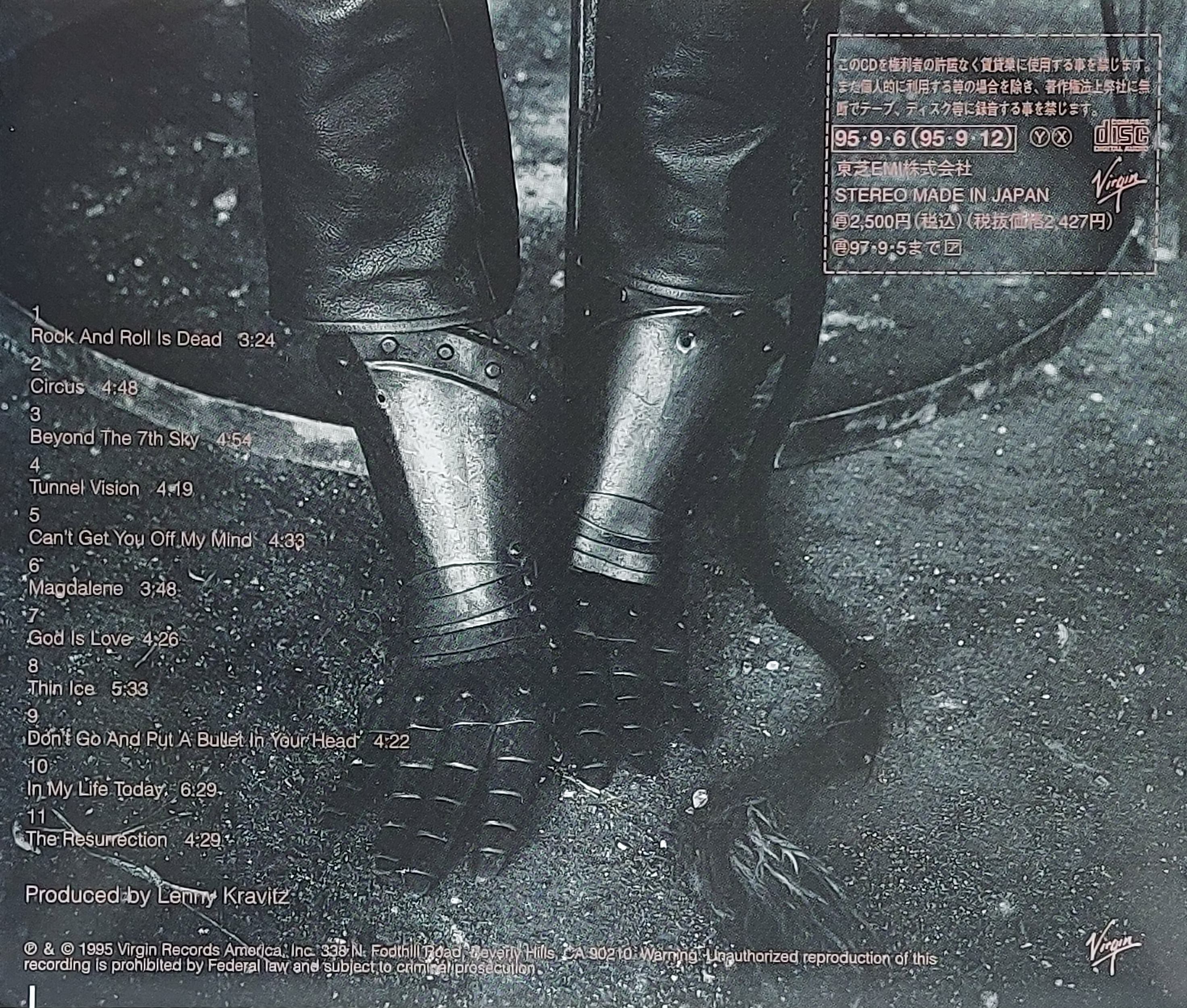 Used CD,Lenny Kravitz - Circus (A+)(1995)(Japan)