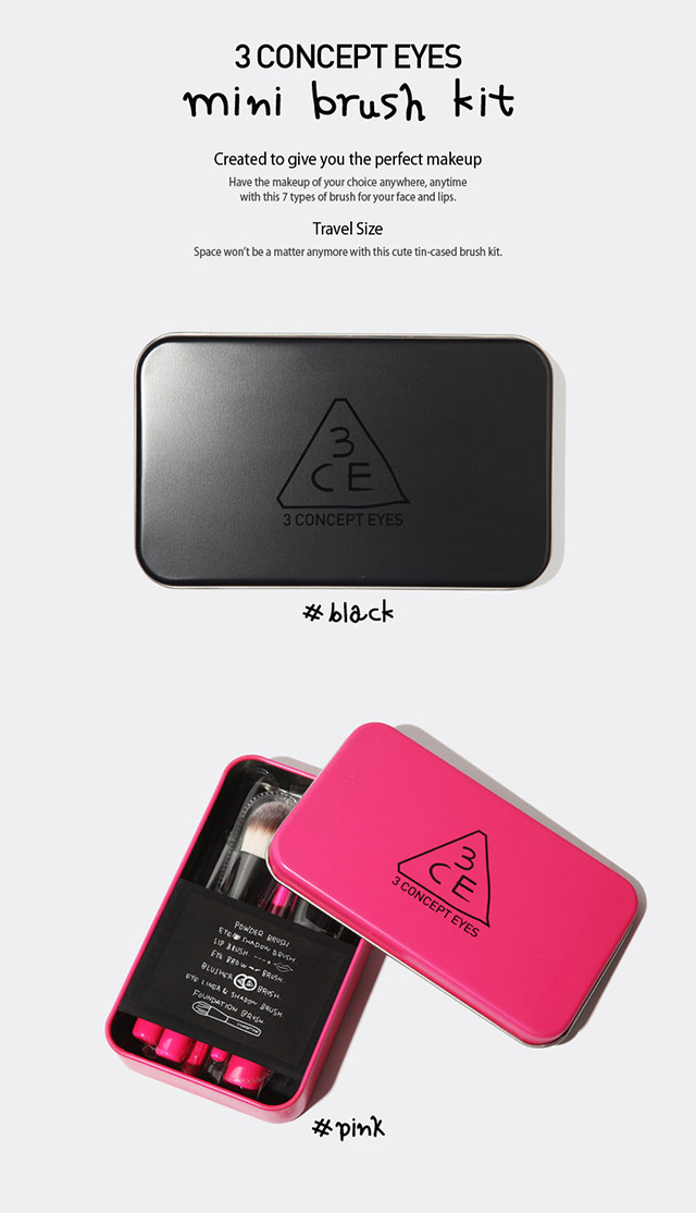 3 CONCEPT EYES Mini Brush Kit ชุดแปรงแต่งหน้า 3CE