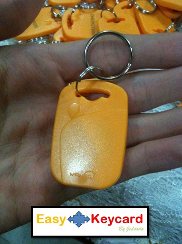 พวงกุญเเจคีย์การ์ด Keytag (Proximity 125Khz.) (เเบบสี่เหลี่ยม ยี่ห้อ mango)(สีเหลือง)