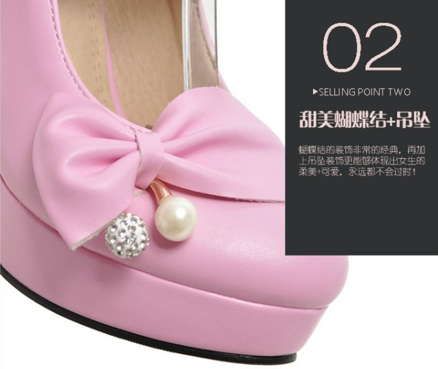 รองเท้าส้นสูงน่ารักๆสีม่วง/ชมพู/ครีม/ขาว/ดำ ไซต์ 34-43