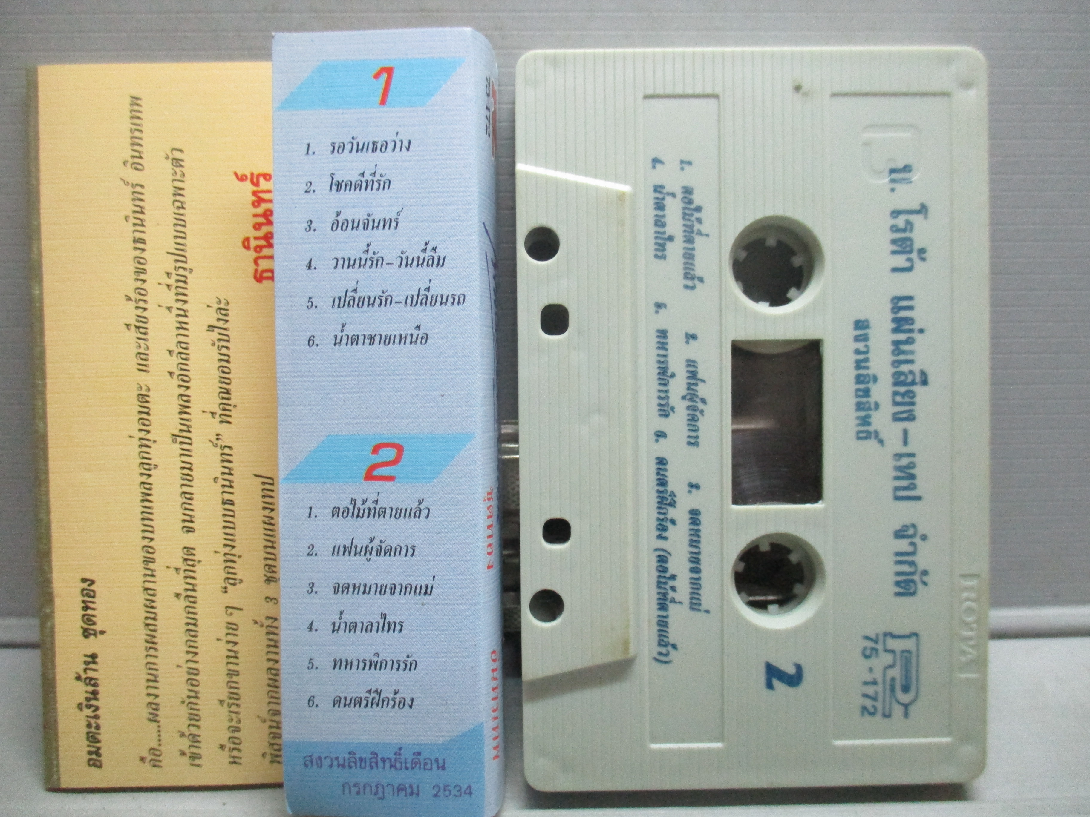 เทปเพลงไทยสากล ธานินทร์ อินทรเทพ อัลบั้ม ทอง ตอไม้ที่ตายแล้ว