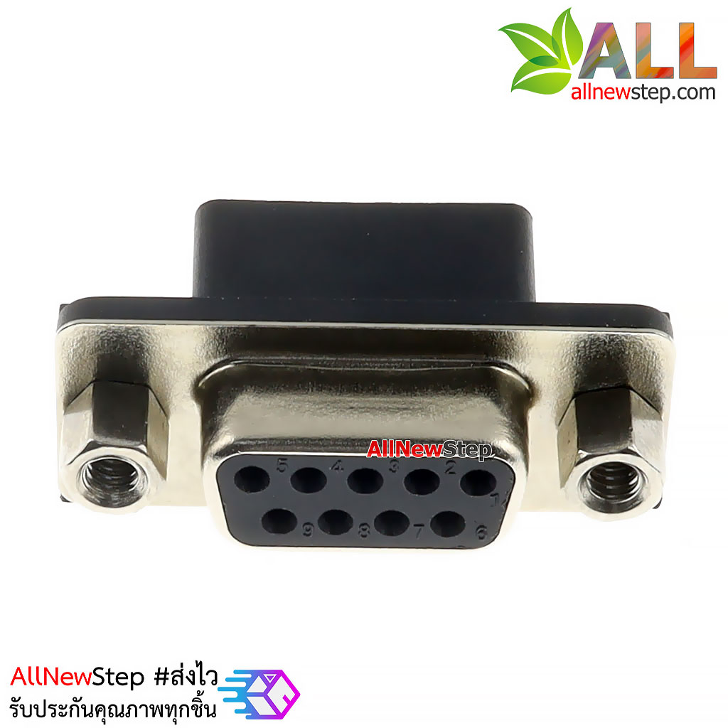 Black DR9 female DR9 hole curved needle welding type DB9 curved needle serial female