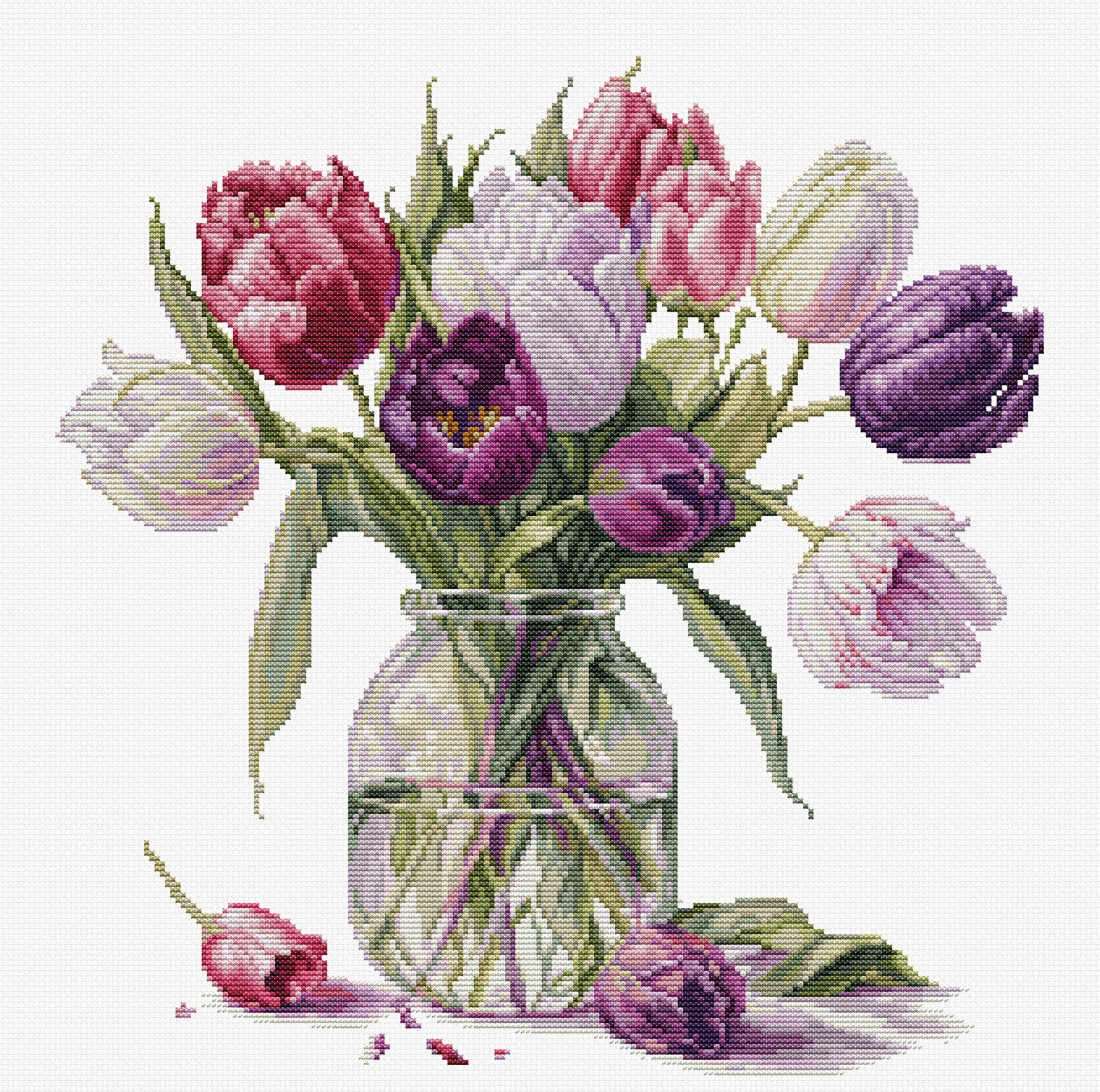 Luca-S ชุดปักครอสติช Bouquet of Tulips
