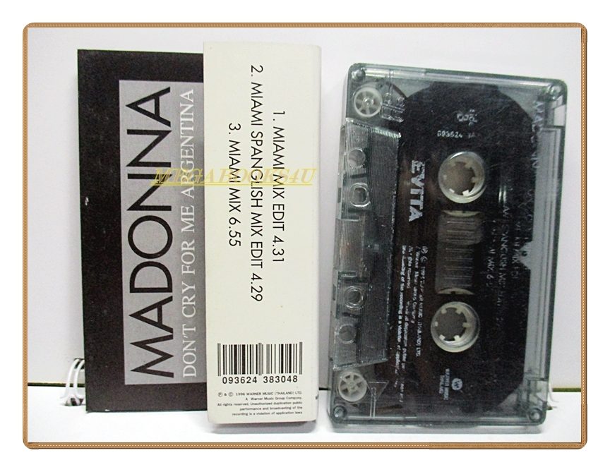 เทปเพลงสากล MADONNA / DON'T CRY FOR ME ARGENTINA