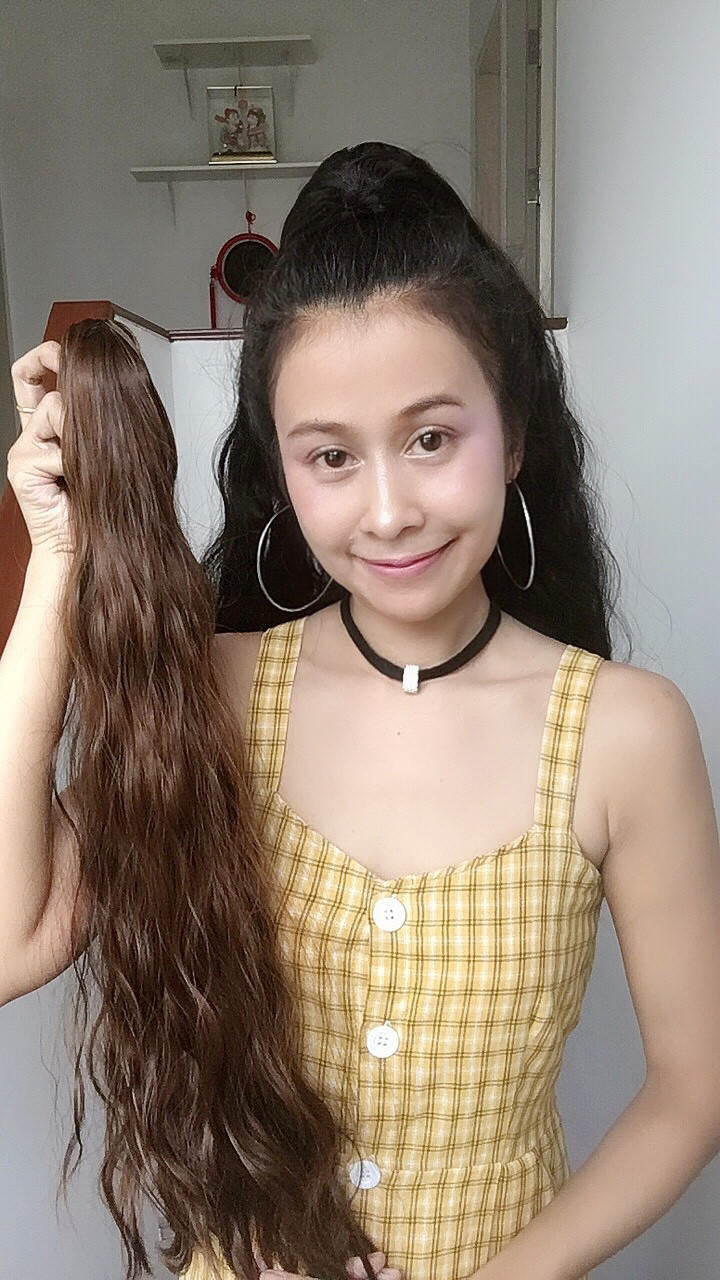 YK312 หางม้าหนีบ หางม้ากิ๊บหนีบ เส้นผมคุณภาพดี ไม่เงา ดูธรรมชาติ