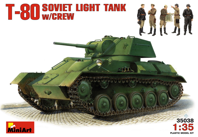 1/35 SOVIET LIGHT TANK T-80 w/CREW