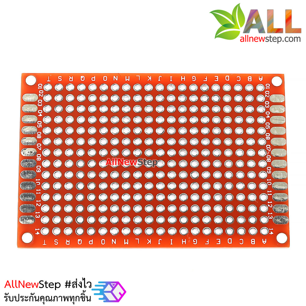 PCB แผ่นปริ๊นอเนกประสงค์ pcb ขนาด 4x6 สีแดง สองด้าน