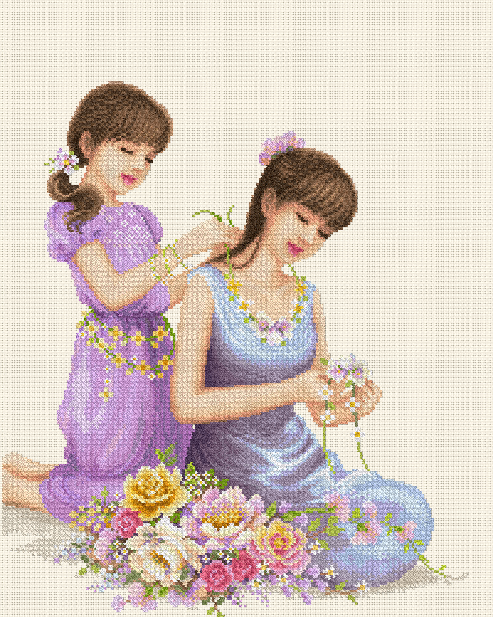 Jasmine ชุดปักครอสติช Flowers for Mom
