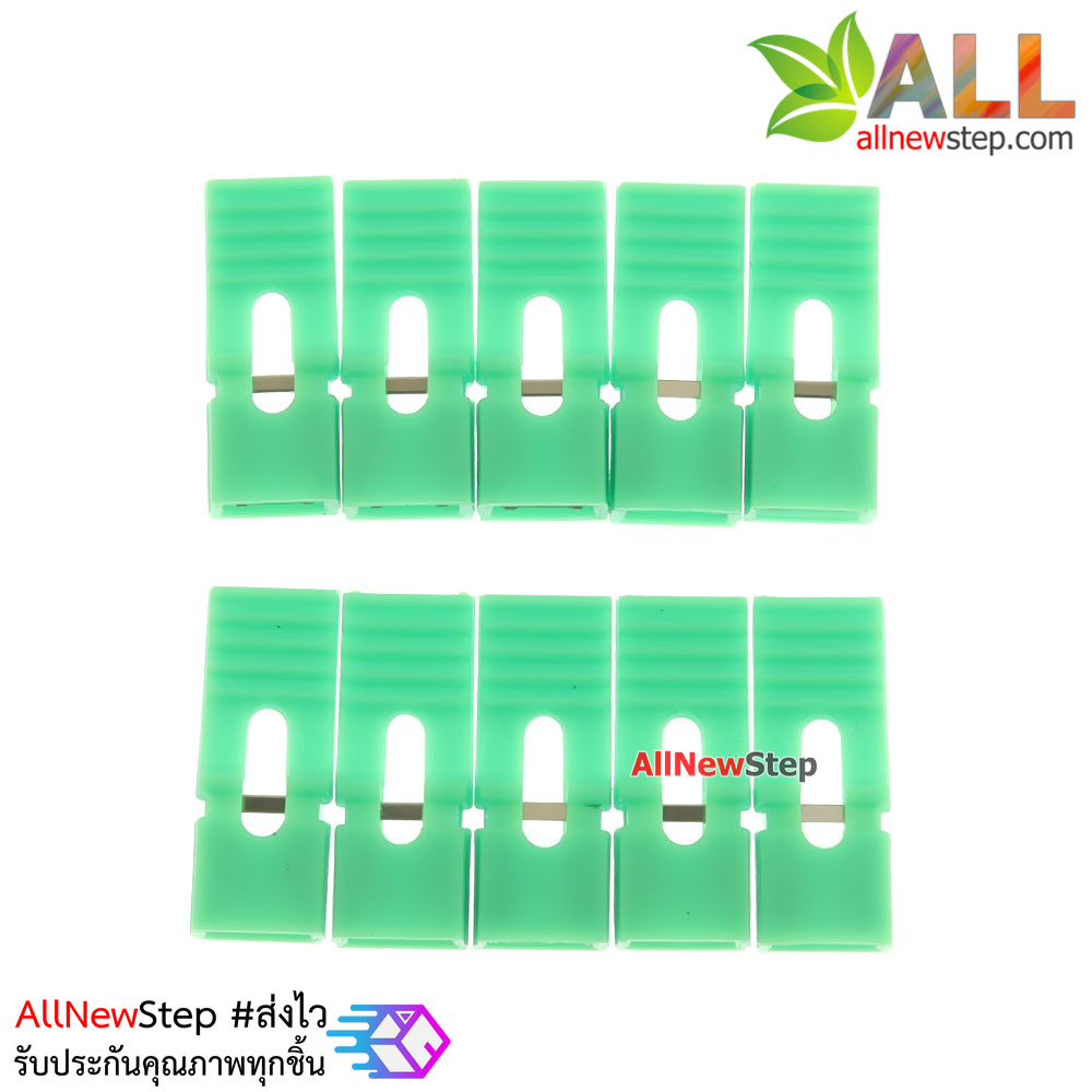 จัมเปอร์แบบยาว long jumper cap 2.54mm pitch 14mm 10 ชิ้น สีเขียว