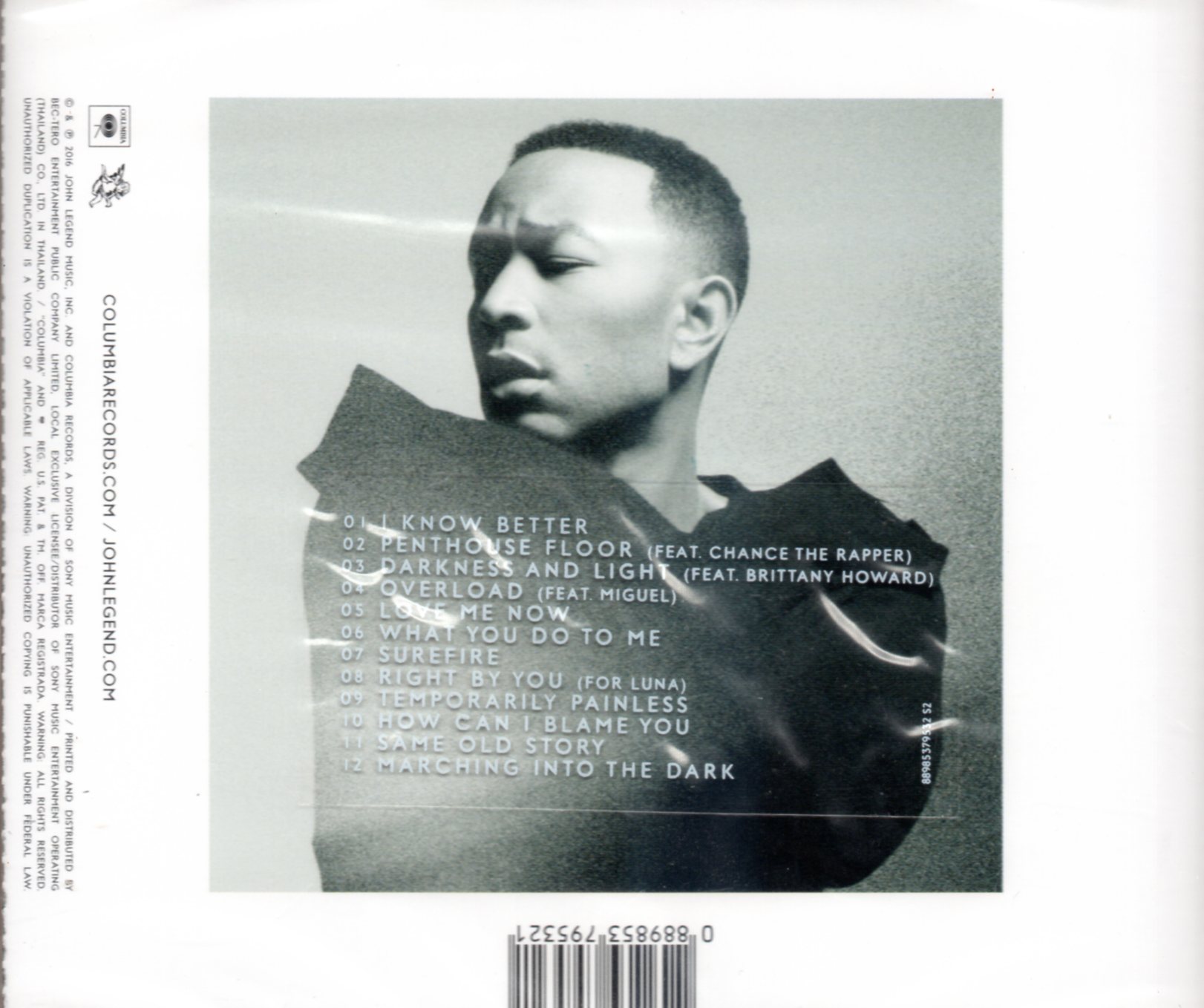 CD,John Legend - Darkness And Light (2016)(Thai)