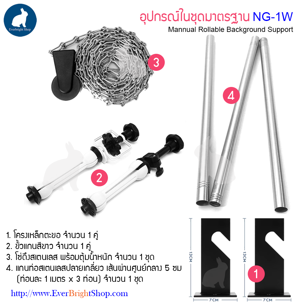 MN21-Stand ชุดโครง Manual Roll 2M (1 แกน) พร้อมขาตั้ง