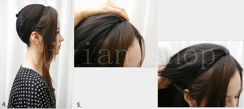 X-C01 วิกครึ่งหัว ( ล้างสต๊อกไหมธรรมดา )