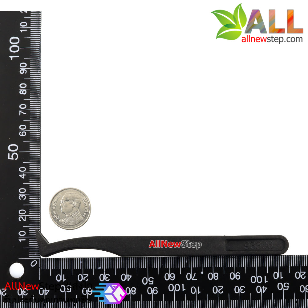 Tweezers Anti-static black carbon fiber Tools ทวิสเซอร์สำหรับจับอุปกรณ์แบบพลาสติก รุ่น 06