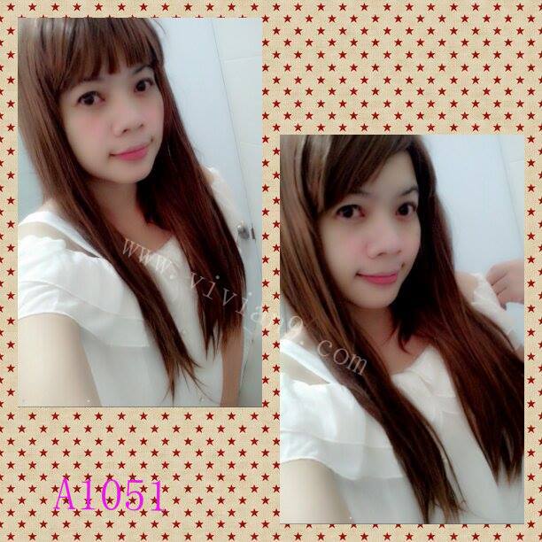 A1051 วิกผมตรง สไลด์ปลายบาง