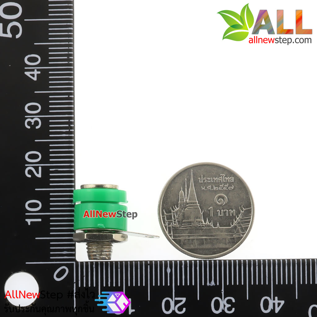 Banana socket banana plug 4MM banana head แจ๊กแบบกล้วย บานานาปลั๊ก ตัวเมียขนาด 4mm สีเขียว จำนวน 1 ชิ้น