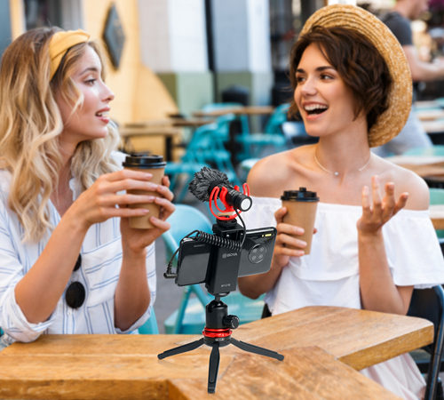 BOYA BY-MM1 PRO Dual microphone on-camera microphone for Smartphone and DSLRs