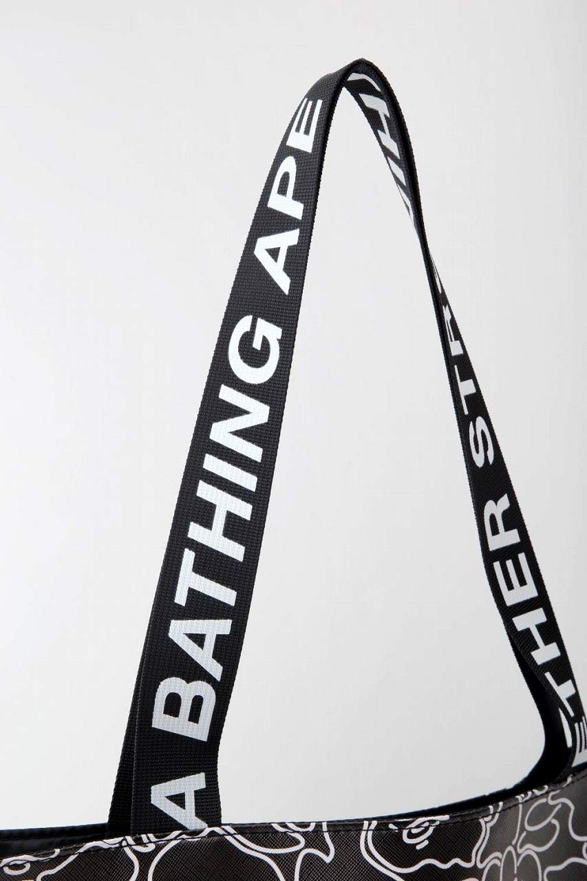 (มีกล่อง) A BATHING APE 2018 AUTUMN/WINTER COLLECTION WITH APPENDIX Big Tote Bag กระเป๋าสะพายPU ซับผ้าสายกระเป๋าเป็นผ้า ใบใหญ่แข็งแรง