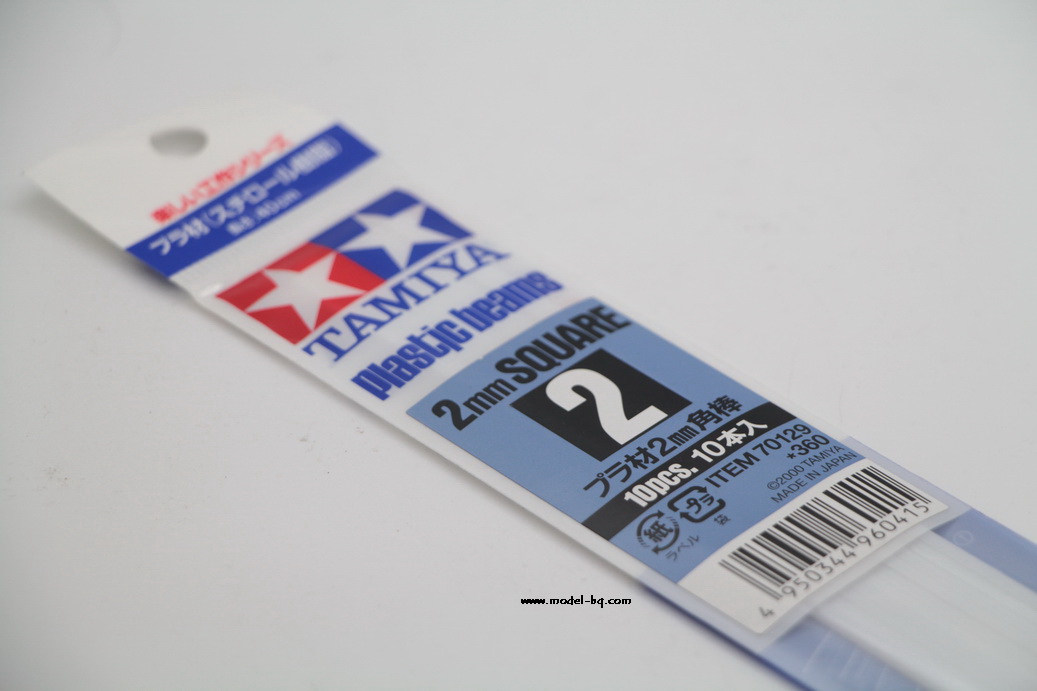 PLASTIC BEAMS 2mm. SQUARE 10pcs.