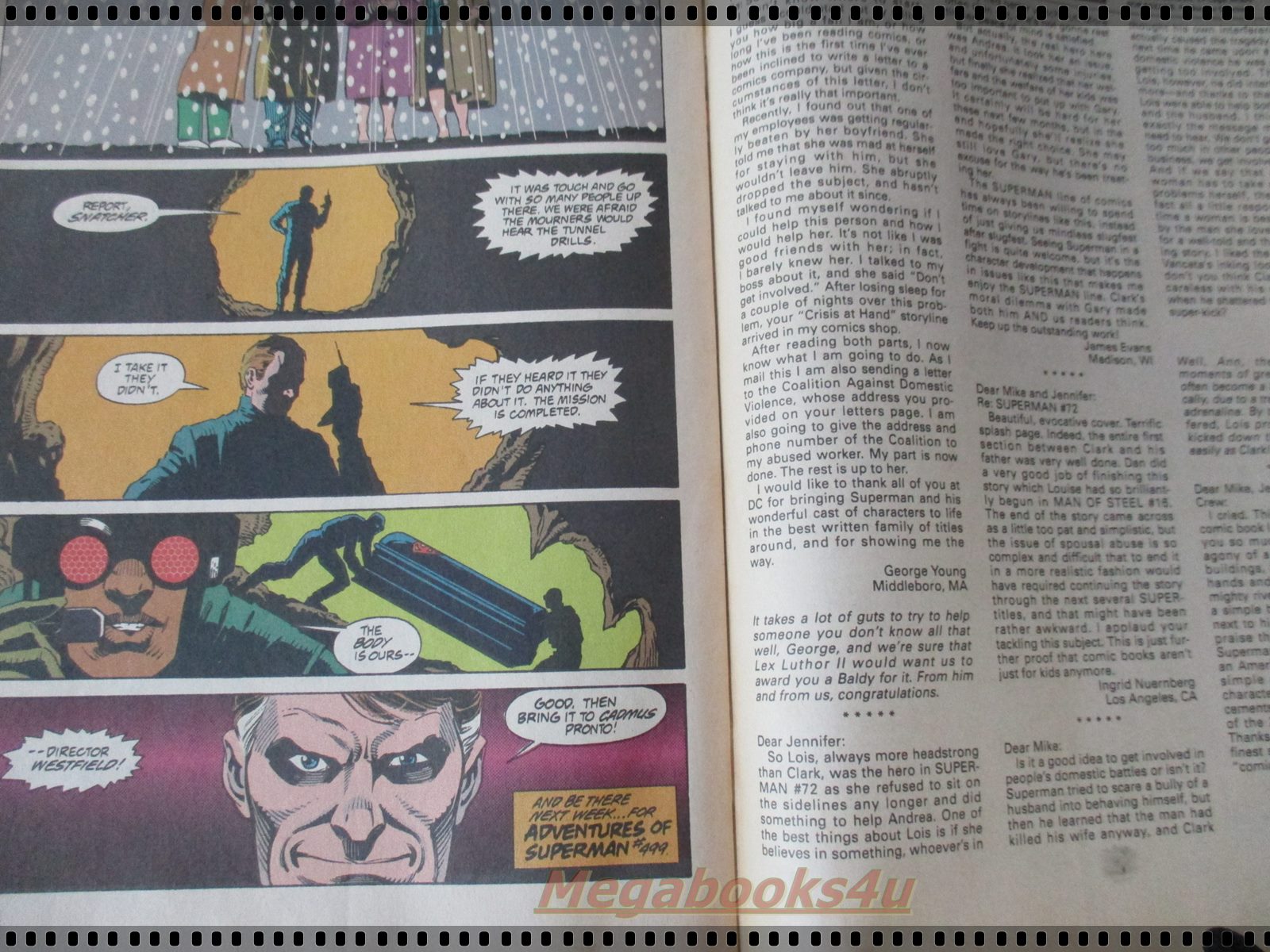 การ์ตูน DC comics การ์ตูนภาษาอังกฤษ ซุปเปอร์แมน SUPERMAN ฉบับที่ 076 ปี2536 ตอน METROPOLIS MAILBAG II