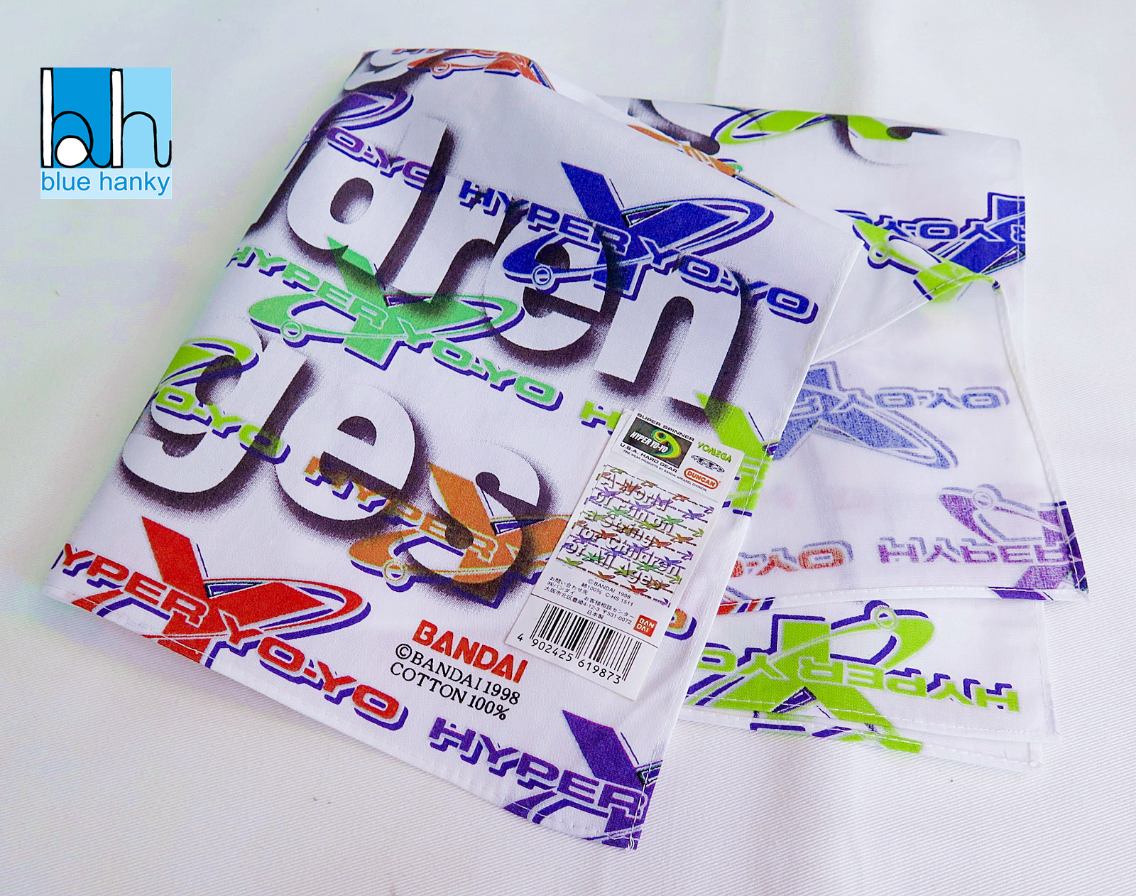 #31 18" BANDAI ผ้าเช็ดหน้ามือ2 สภาพดี ผ้าเช็ดหน้าผืนใหญ่