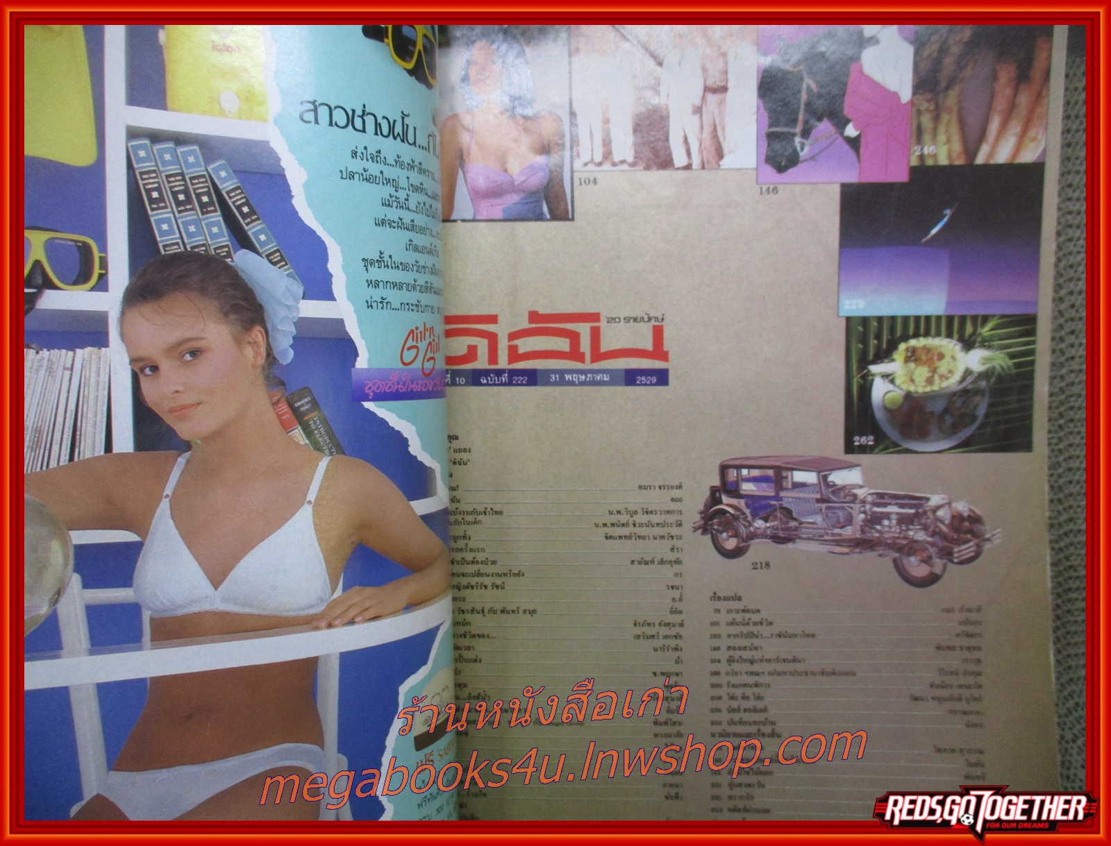 นิตยสารดิฉัน ฉบับที่222 ปี2529 ปก สินจัย หงษ์ไทย ตำหนิ ปกหน้า หลัง ช้ำ มีรอยพับ และริมปกขาด ดูรูปให้มั่นใจก่อนสั่งซื้อ