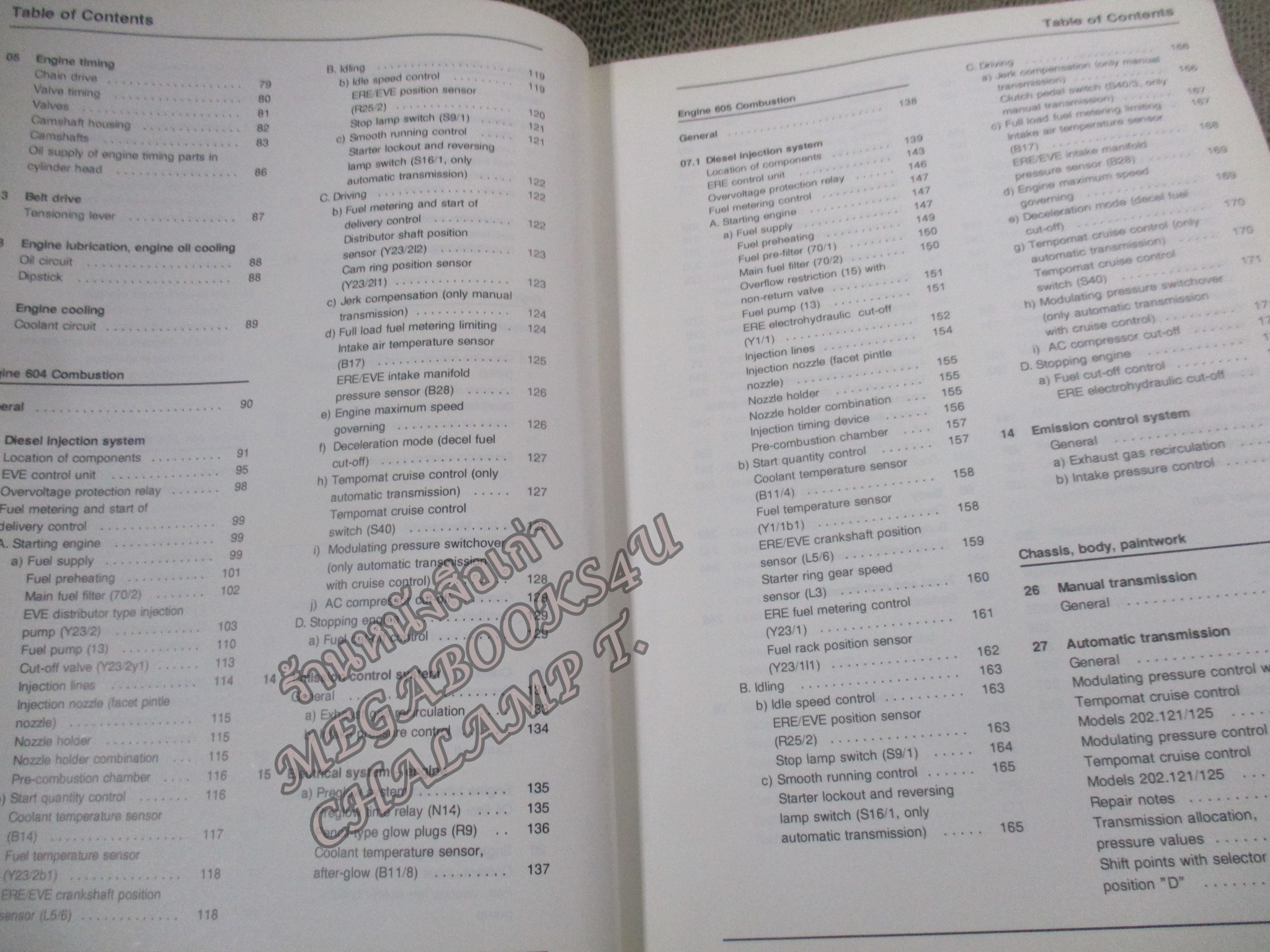 คู่มือรถ เบนซ์ MERECDES-BENZ AG รุ่น SERIS 202 /ปกหน้าหลัง ช้ำหน่อย มุมปกเยินนิดๆๆ เปิดได้ตามปกติ