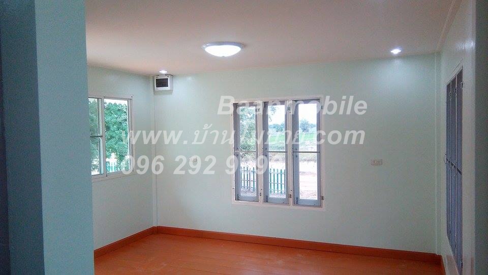 บ้านน๊อคดาวน์ ขนาด 6*7 เมตร ระเบียง 3*3 เมตร ยกสูง 2 เมตร (2ห้องนอน 2ห้องน้ำ 1ห้องรับเเขก)