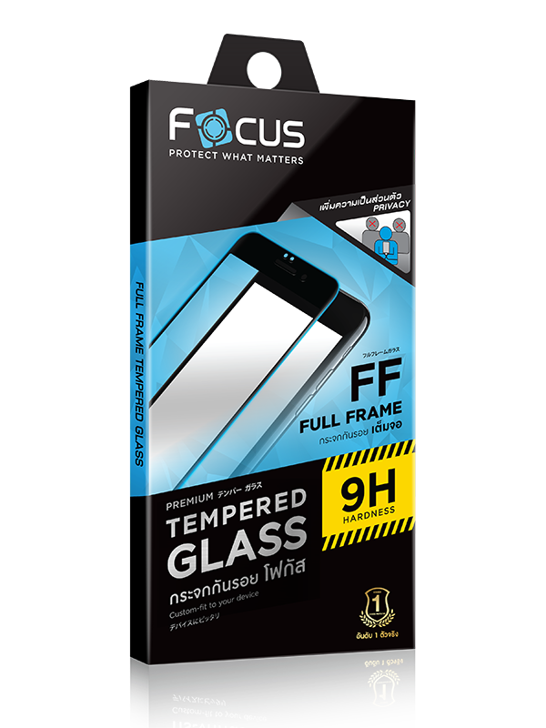 Focus ฟิล์มกระจก กันคนมอง ใส ด้าน เต็มจอ Privacy ใช้สำหรับ iPhone 17 Pro Max Air 16 Plus 15 14 13 12 11 ใบกำกับภาษี
