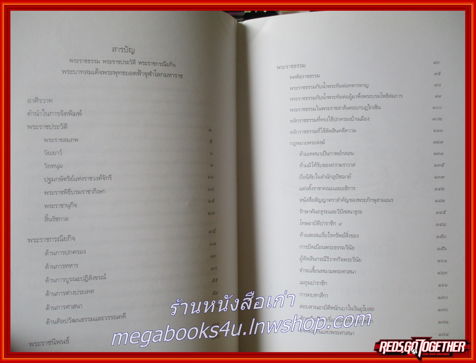 หนังสือ พระราชธรรม พระราชประวัติ พระราชกรณียกิจ พระบาทสมเด็จพระพุทธยอดฟ้าจุฬาโลก