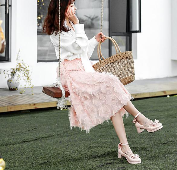 รองเท้าเจ้าหญิงน่ารักๆ ไซต์ 34-46 สีดำ/ทอง/แดง/น้ำเงิน/ชมพู