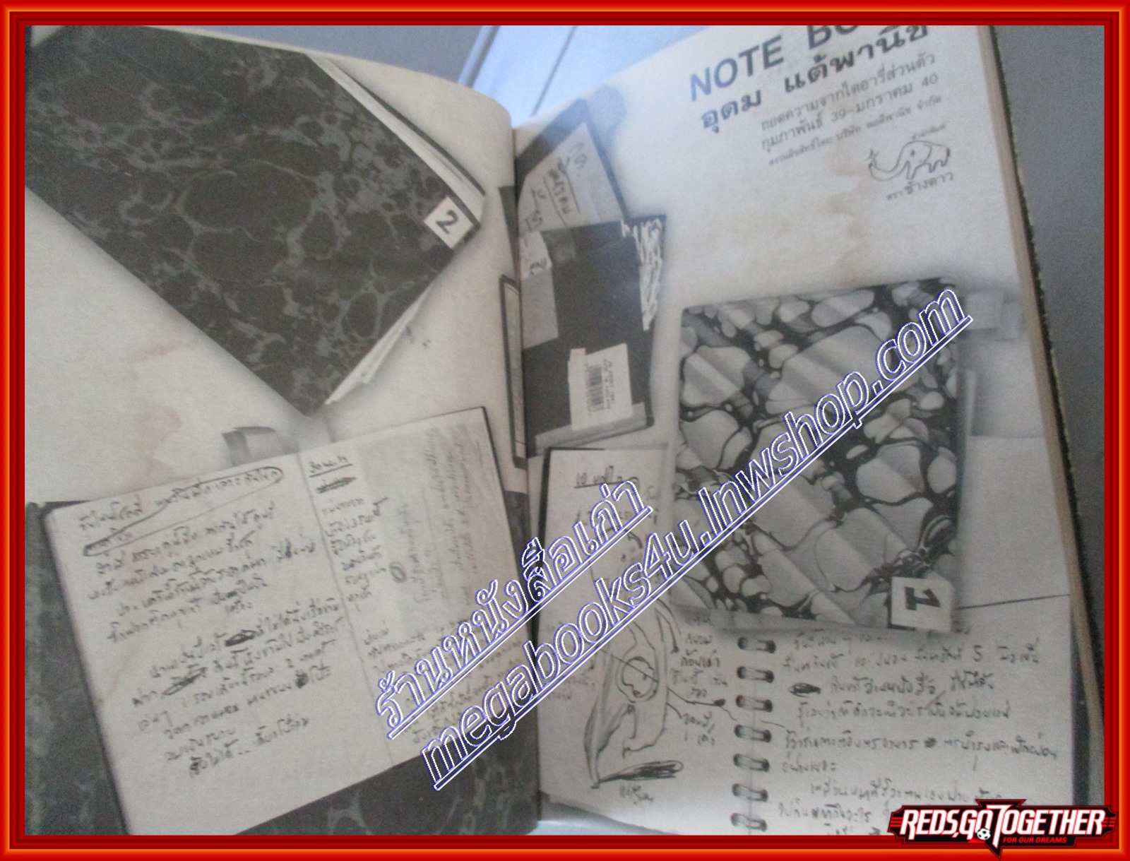 หนังสือNOTE BOOK โดย อุดม แต้พานิช พร้อมกล่องใส่ (มือสอง) (สภาพ85-95%) ตำหนิ มีคราบน้ำ อ่านได้ตามปกติ