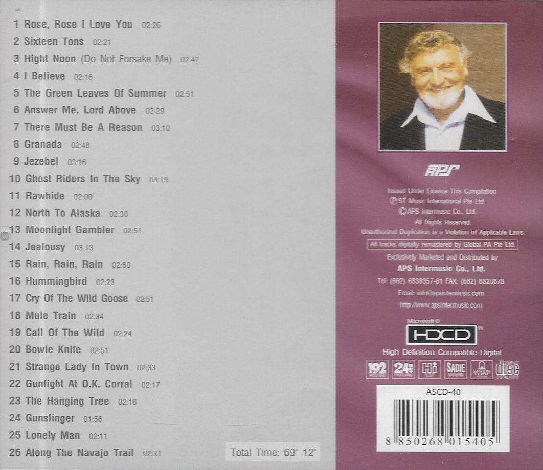 Used CD,Frankie Laine - The Platinum Collection The Very Best Of 26 Original Greatest Hits (B)