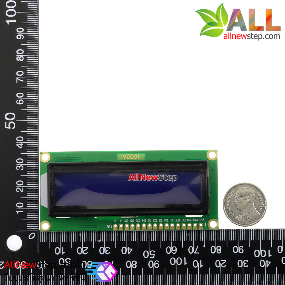 LCD 3.3v LCD 16x2 1602 3.3V จอ LCD 16 ตัวอักษร 2 บรรทัด ไฟเลี้ยง 3.3V สีน้ำเงิน