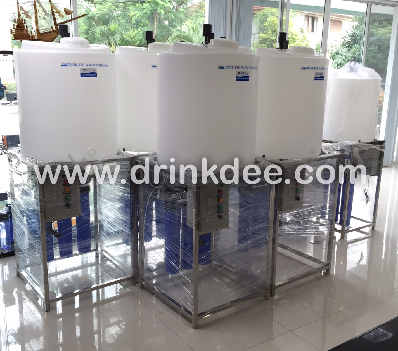 เครื่องกรองน้ำ 5 ขั้นตอน RO.300G (โครง+ถัง 200L+ ลูกลอย)