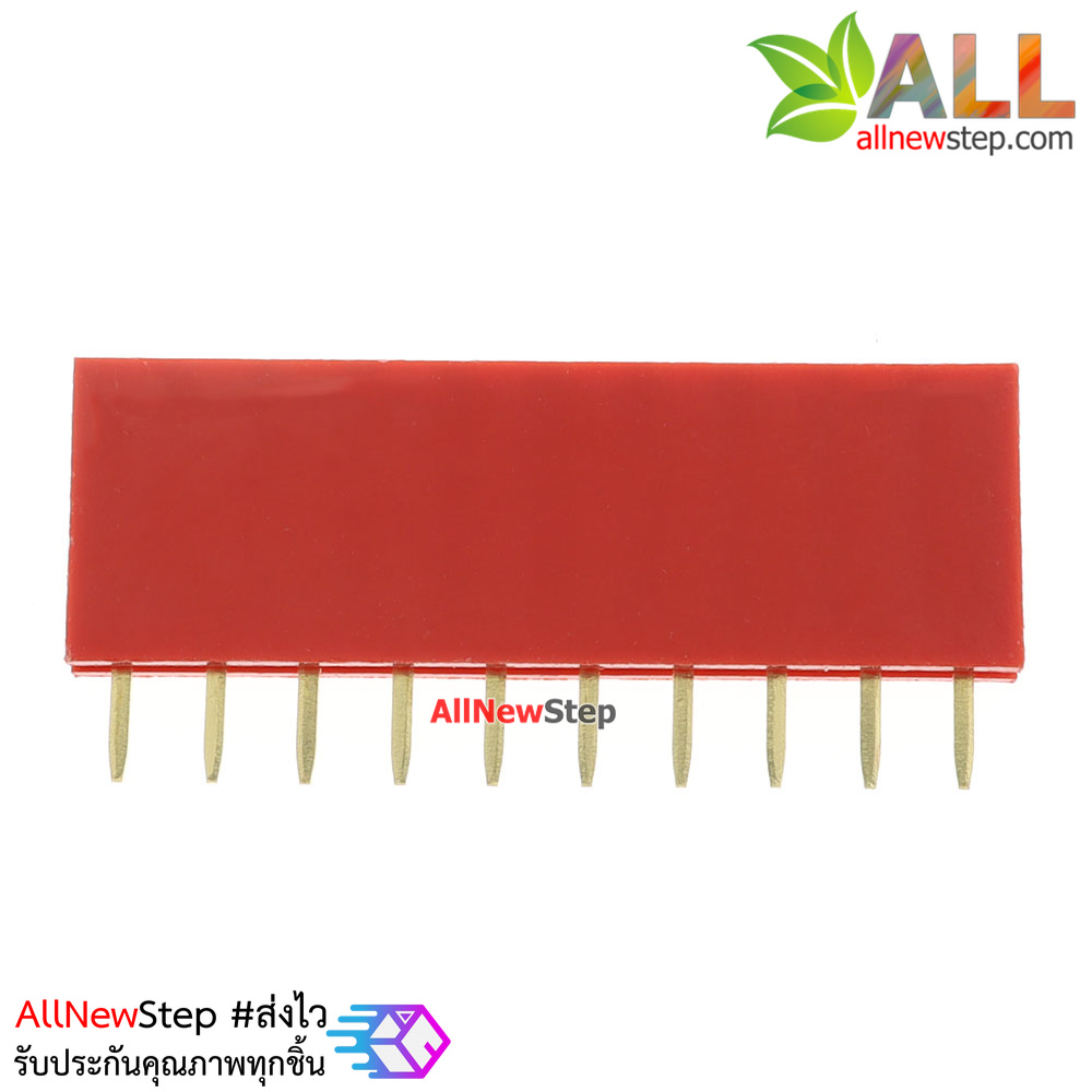 Pin header Female Header Single Row 2.54mm 10p Pin1x10 สีแดง