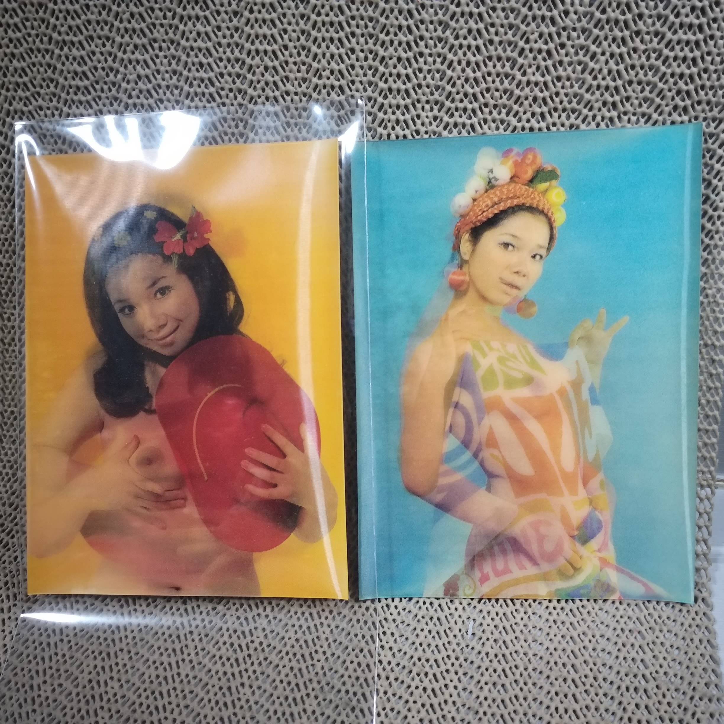 โปสการ์ดเก่า ภาพนู๊ด 3 มิติ จำนวน2ภาพ ขนาด 4 * ุ6 นิ้ว