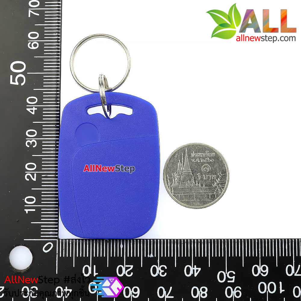 RFID Tag 13.5mhz บัตร คีย์การ์ด rfid ความถี่ 13.5mhz สีน้ำเงิน