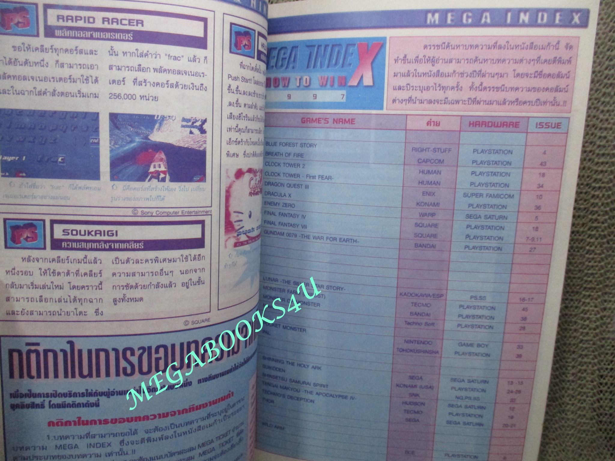 นิตยสารเกมส์MEGA ปี1998 ฉบับที่35