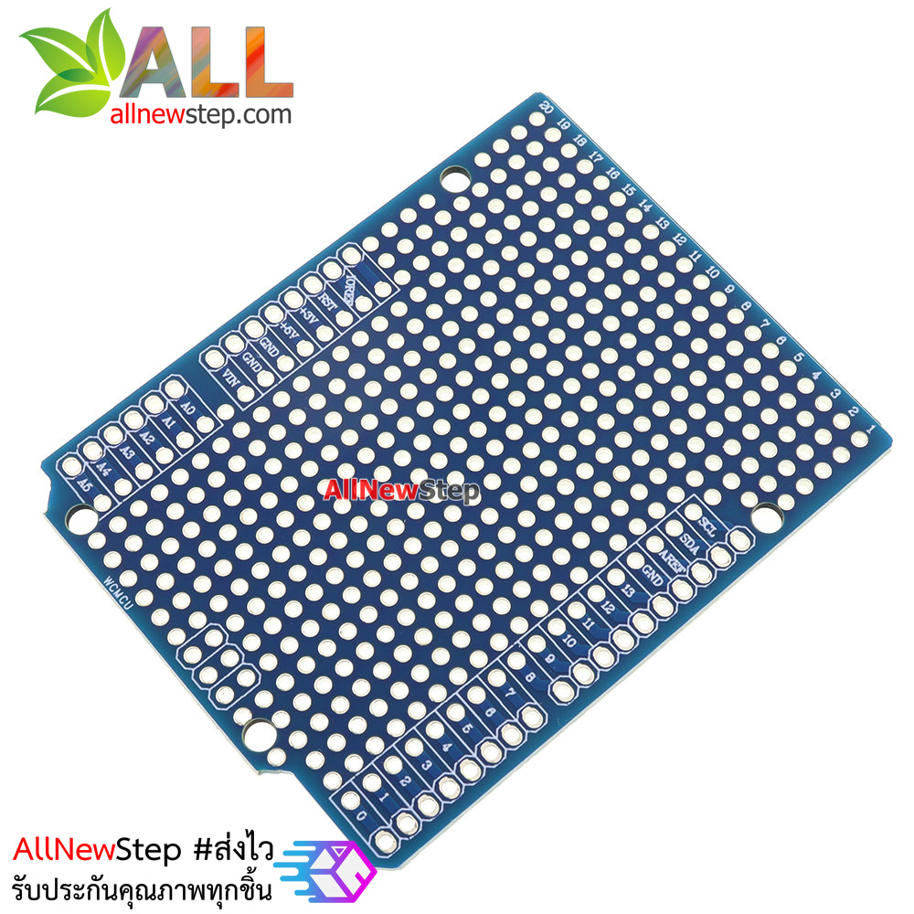 แผ่นปริ้น Uno R3 PCB ProtoShield extension board uno shield พร้อมขา Pin Header for Arduino